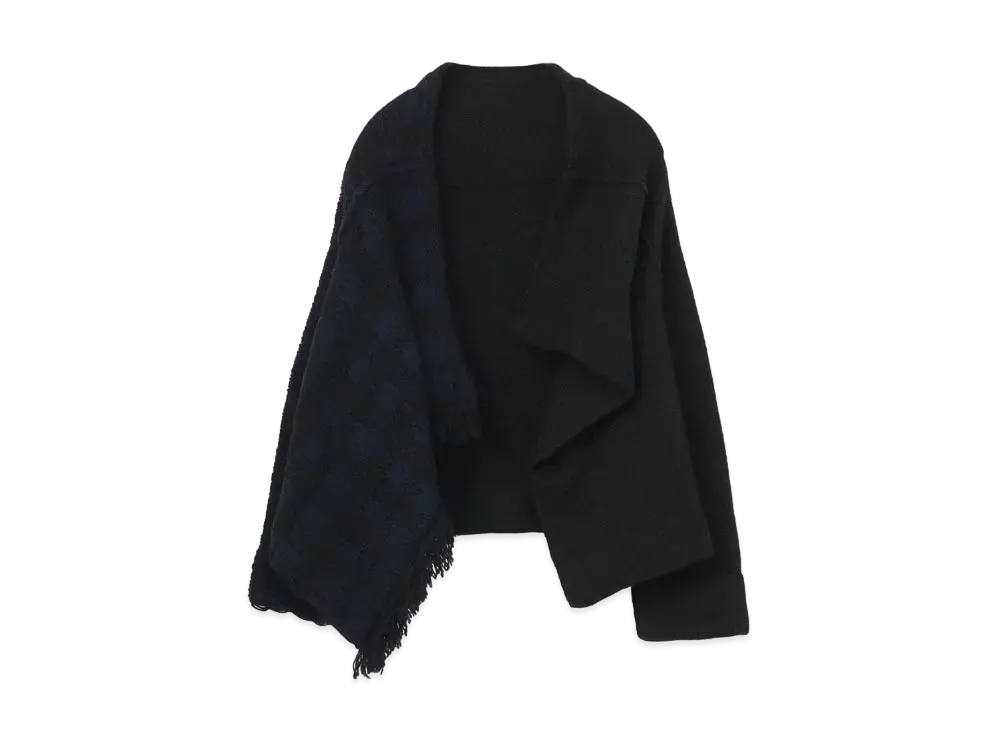 Yohji Yamamoto Y's CHECK JACQUARD OUTER "Dark Blue"