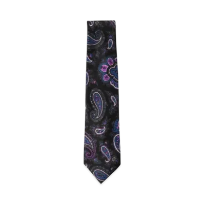BEAMS Adamley Silk Paisley Print Tie "Black"