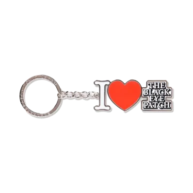 BlackEyePatch I Love BEP Keychain "Silver"