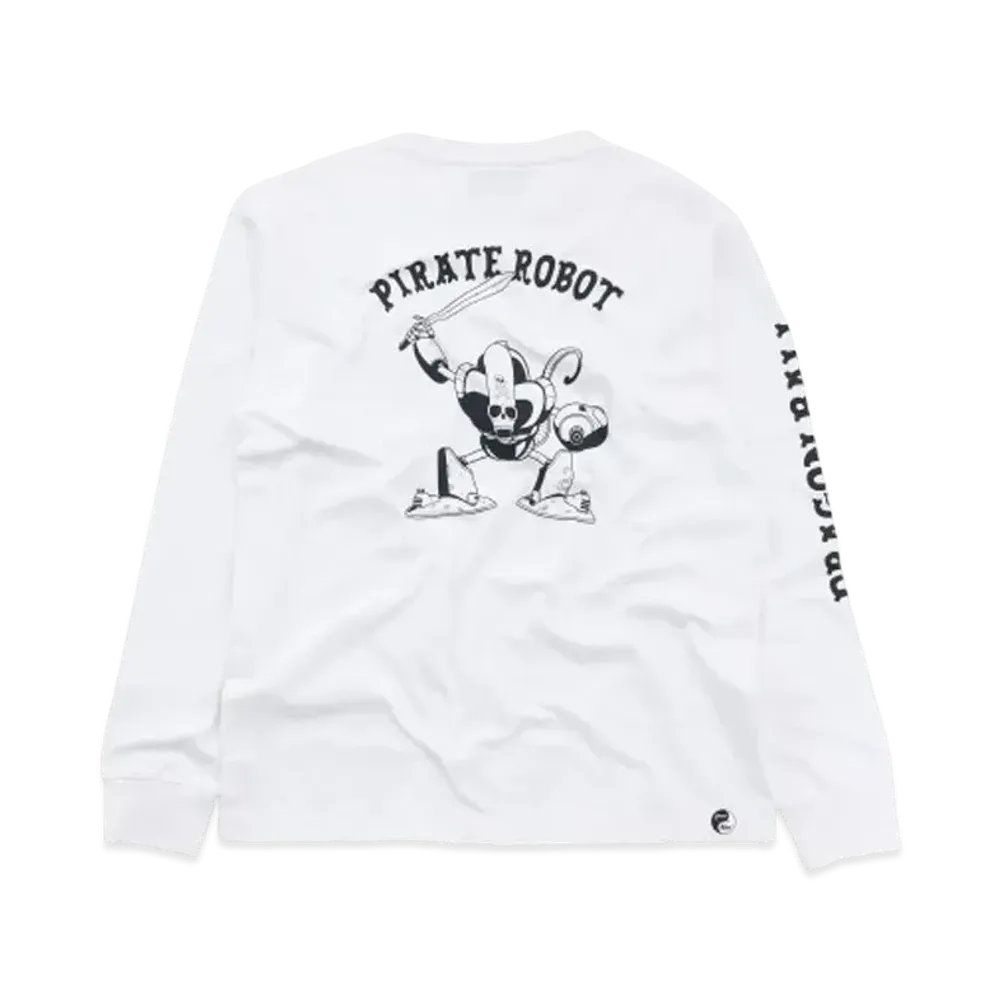 Peace and After x Dragon Ball Pirate Robot Long Sleeve T-Shirt "White"
