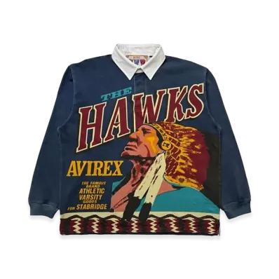 STABRIDGE x AVIREX Hawks Rugby Shirts "Vintage Navy"