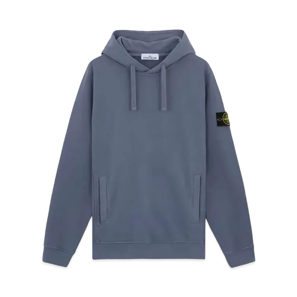Stone Island 60820 Brushed Organic Cotton Fleece "Mid Blue"