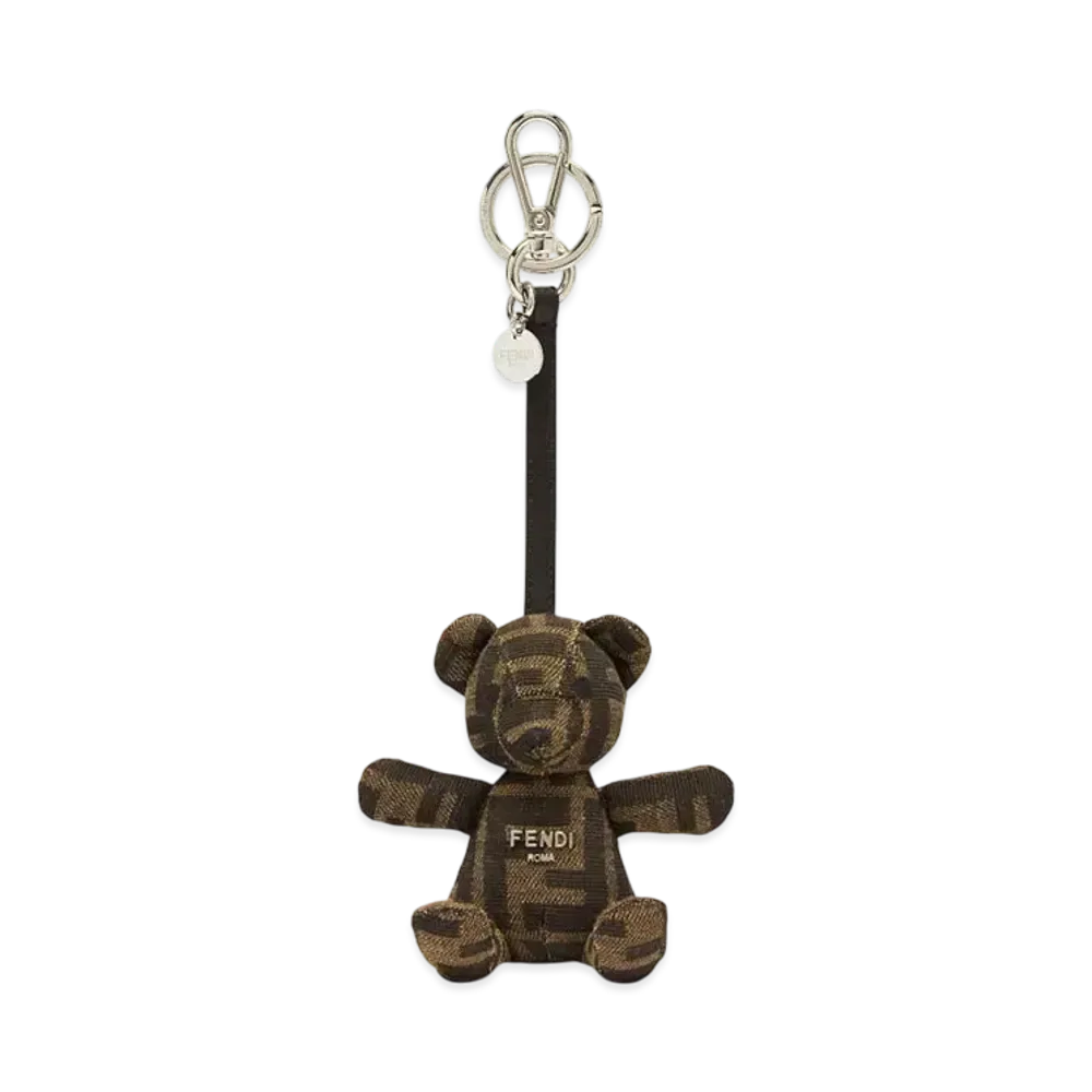 FENDI FF Jacquard Key Ring "Brown"