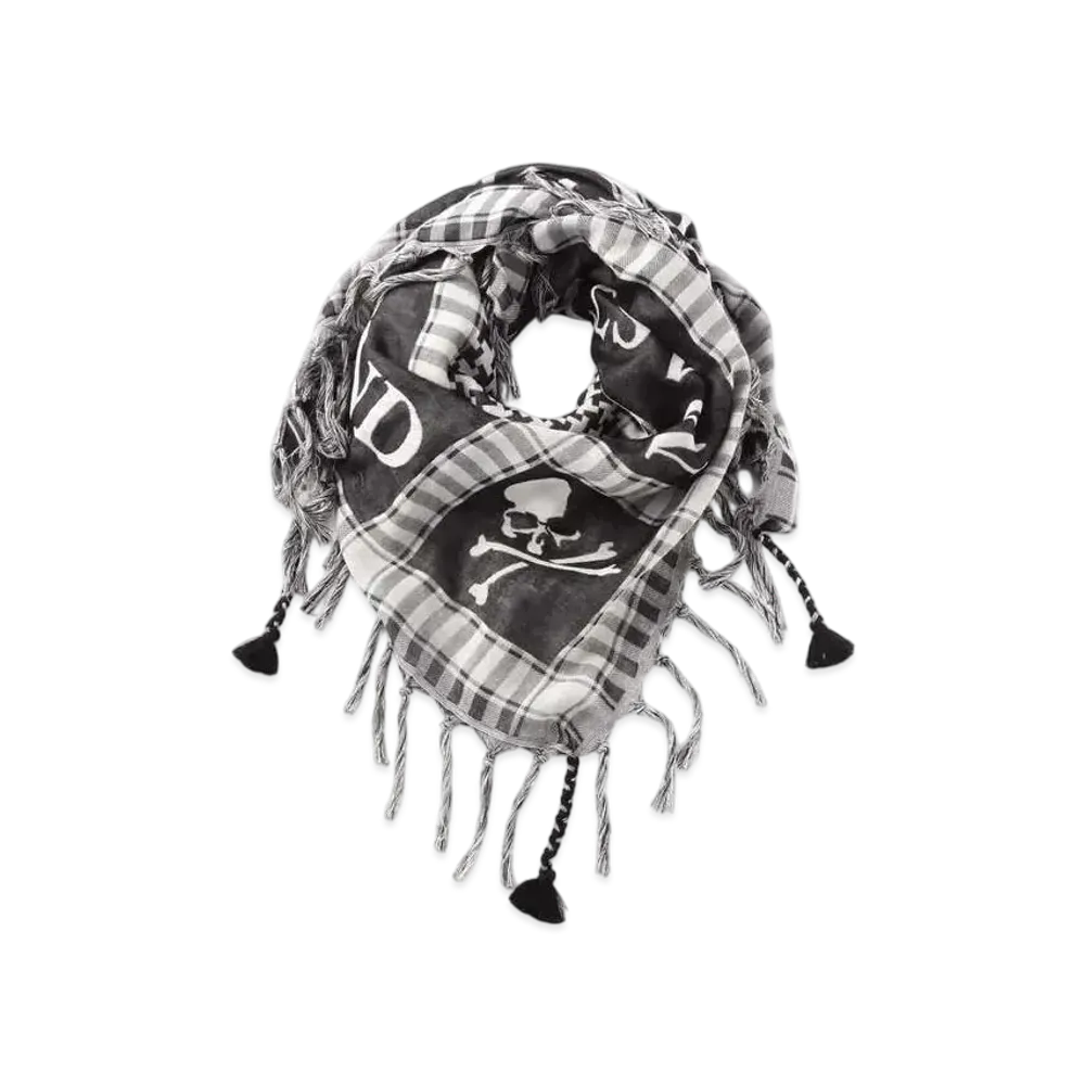 mastermind WORLD Fringe Stole "White"