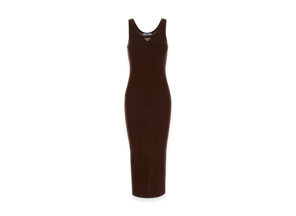 PRADA Women's Cotton Dress "Brown"
