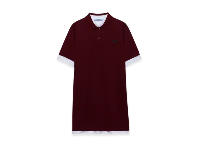 PRADA Women's Pique and Jersey Dress "Garnet"