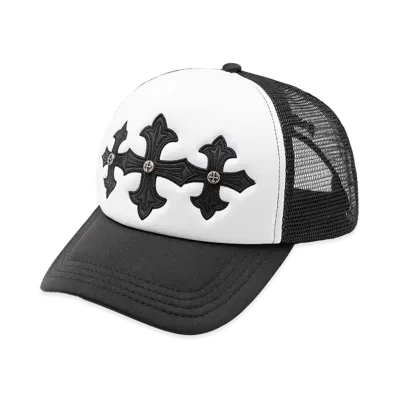 SUPPLIER Cross Leather Patch Mesh Cap "Black"