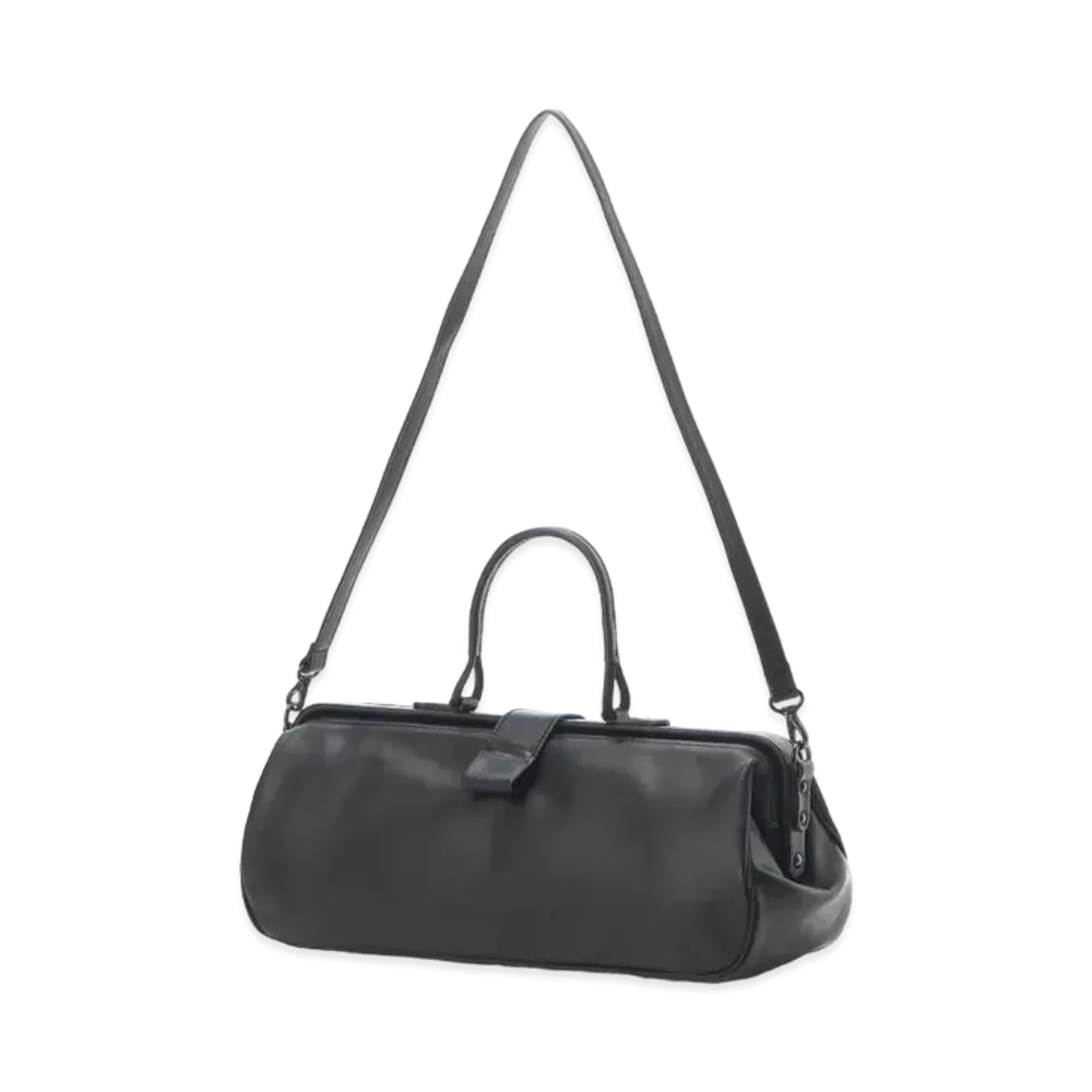 Yohji Yamamoto MAT CALF DULLES HAND BAG "Black"