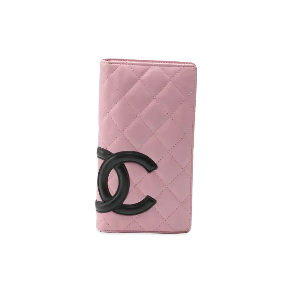 CHANEL Cambon ZIP Long Wallet "Pink"