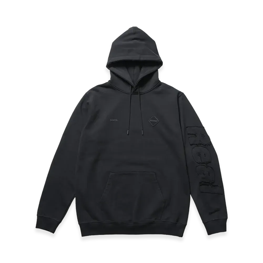 F.C.Real Bristol Cut-Off Logo Sweat Hoodie "Black"