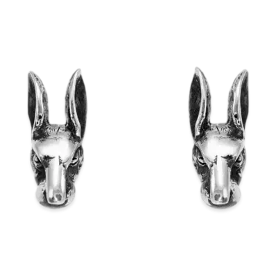 GUCCI Anger Forest Series Rabbit Head Silver Earrings
