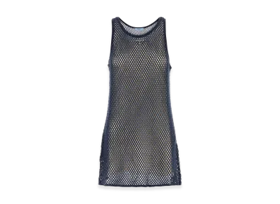 PRADA Women's Mesh Mini Dress "Navy Blue"