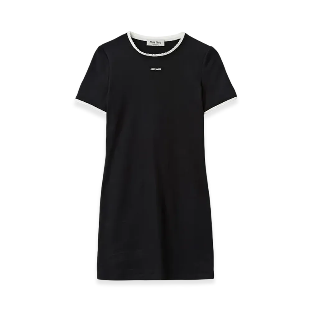 MIU MIU Women's Cotton Mini Dress "Black"