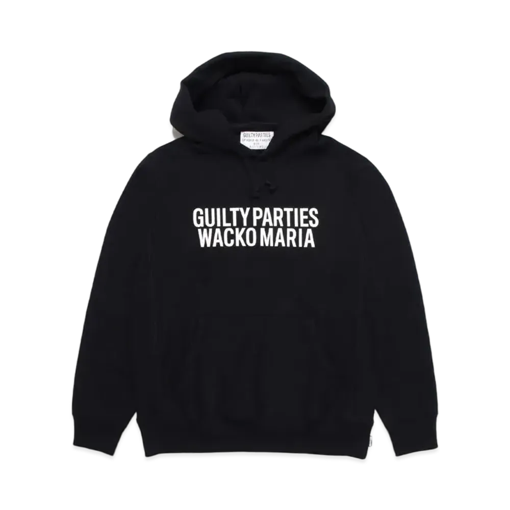 WACKO MARIA HEAVY WEIGHT PULL OVER HOODED SWEAT SHIRT "Black"