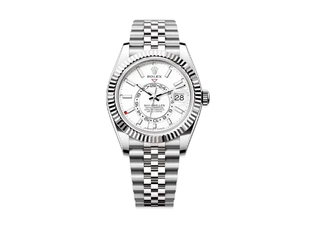 ROLEX Sky-Dweller Oyster 42mm "White/Oyster Steel/White Gold"