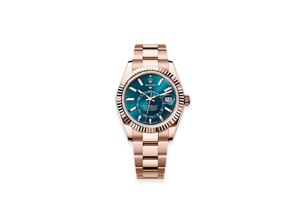 ROLEX Sky-Dweller 42mm Everose Gold 336935 "Blue-Green"