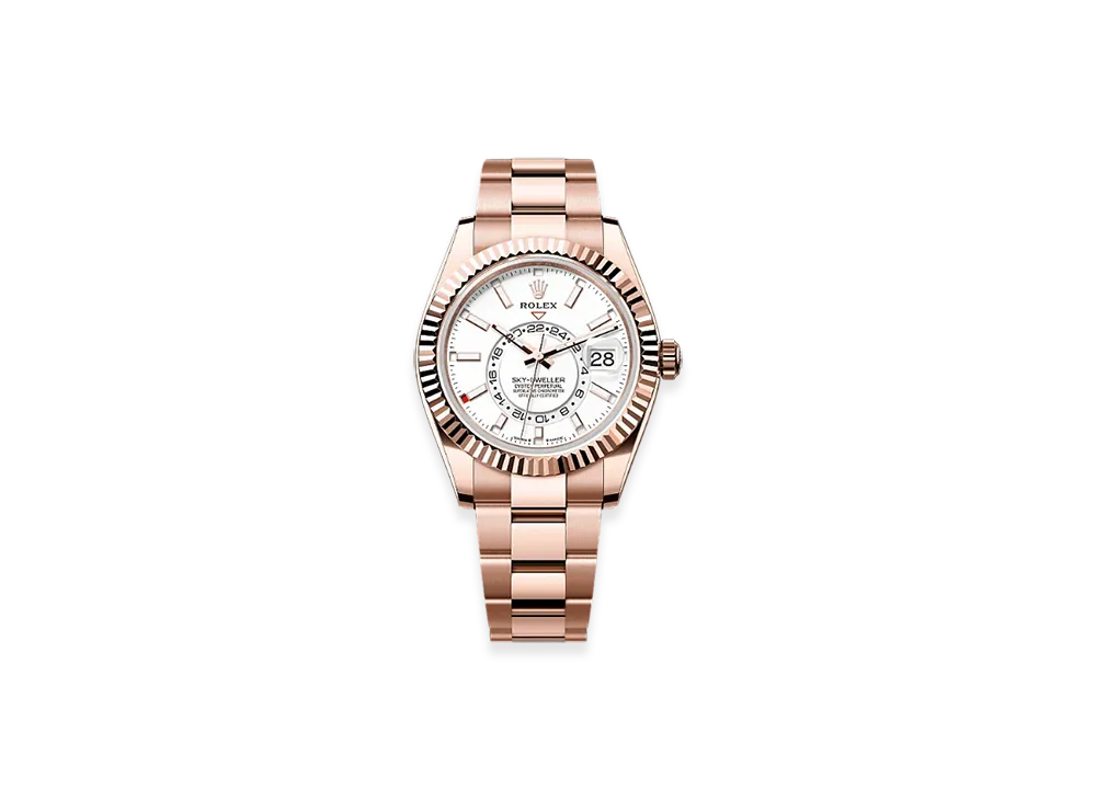 ROLEX Sky-Dweller 42mm Everose Gold 336935 "Intense White"