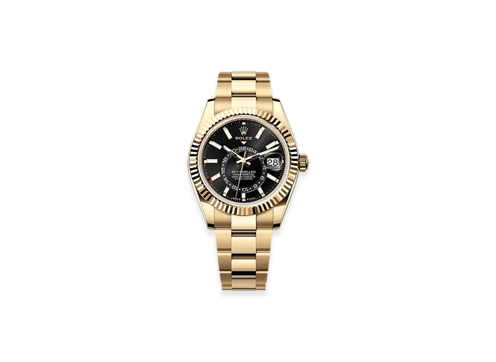 ROLEX Sky-Dweller 42mm Yellow Gold 336938 "Bright Black"