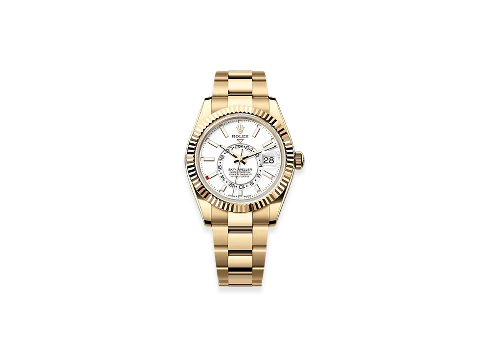 ROLEX Sky-Dweller 42mm Yellow Gold 336938 "Intense White"