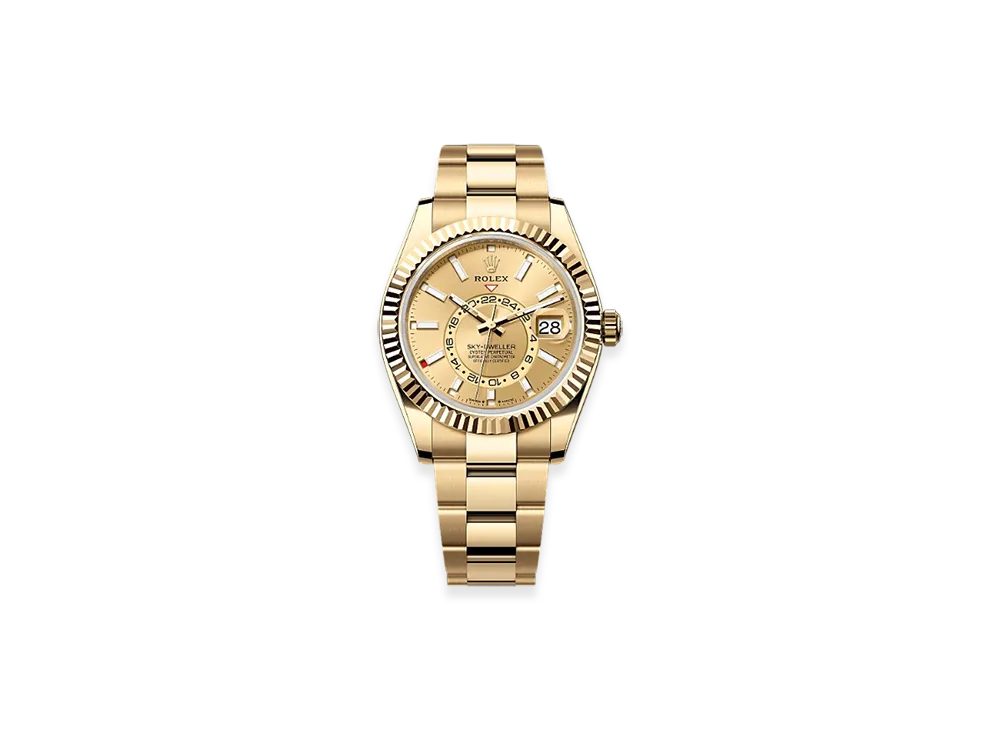 ROLEX Sky-Dweller 42mm Yellow Gold 336938 "Champagne-colour"