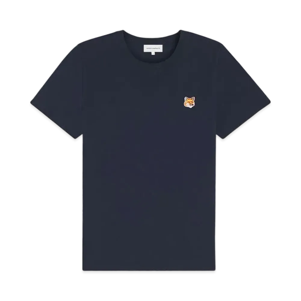 Maison Kitsune Fox Head Patch Regular T-Shirt "Ink blue"