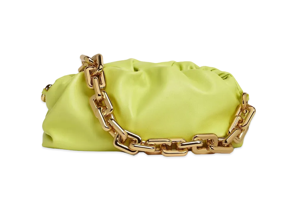 Bottega Veneta Chain Pouch "Seagrass"