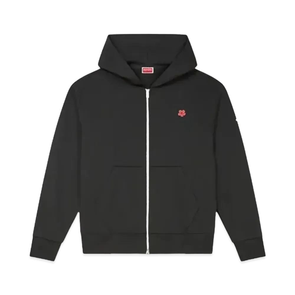 KENZO 'BOKE FLOWER' Embroidery Zip Hoodie "Black"