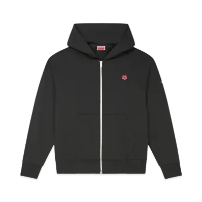KENZO 'BOKE FLOWER' Embroidery Zip Hoodie "Black"