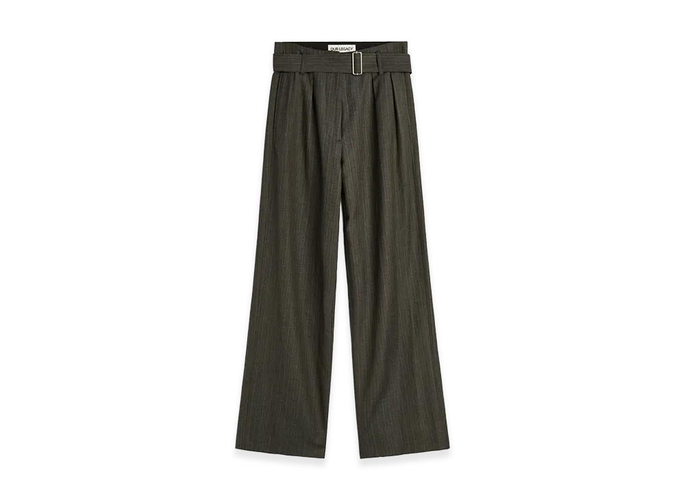 OUR LEGACY Women's Soar Trouser "Phase Stripe Motion Woolcot"