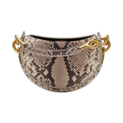 Burberry Women's Bridle Clutch Bag "Natural/Dark Brown"
