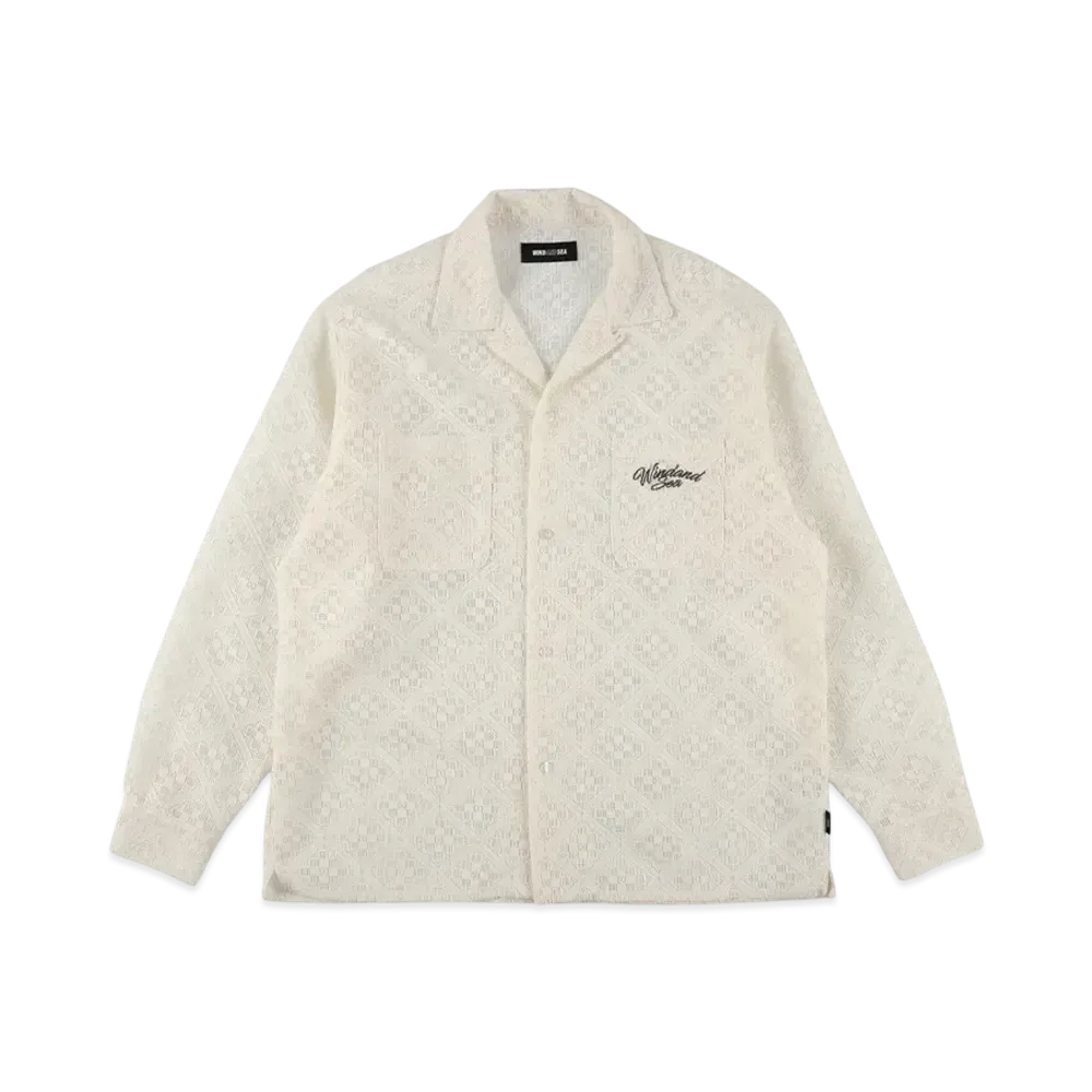 WIND AND SEA Crochet L/S Shirts "White"