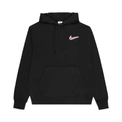 Nike Sports Wear Valentine's Day Pull Over French Terry Hoodie "Black/Pink Cycle"