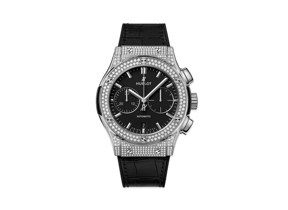 HUBLOT Classic Fusion Chronograph Titanium Pave 45mm
