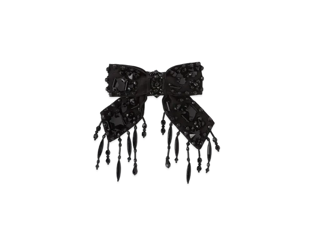 MIU MIU Silk Saten Hair Clip "Black"
