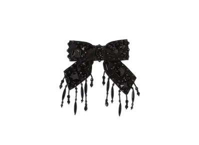 MIU MIU Silk Saten Hair Clip "Black"