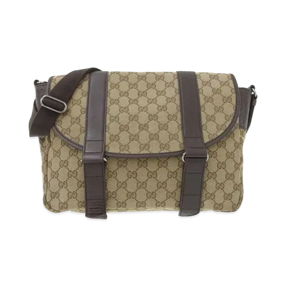 GUCCI GG Canvas Flap Shoulder Bag