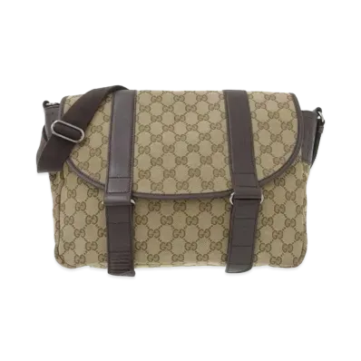 GUCCI GG Canvas Flap Shoulder Bag