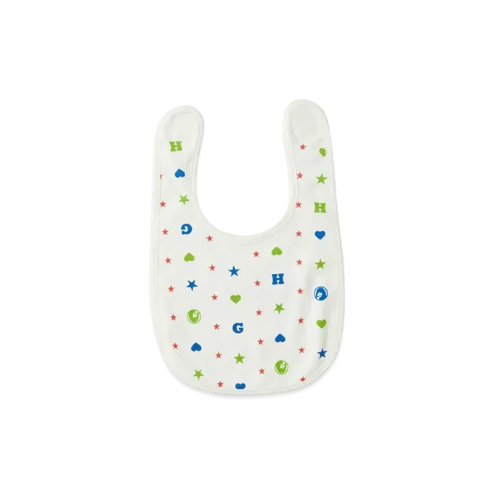 HYSTERIC GLAMOUR Circle Girl Monogram Reversible Bib "White"