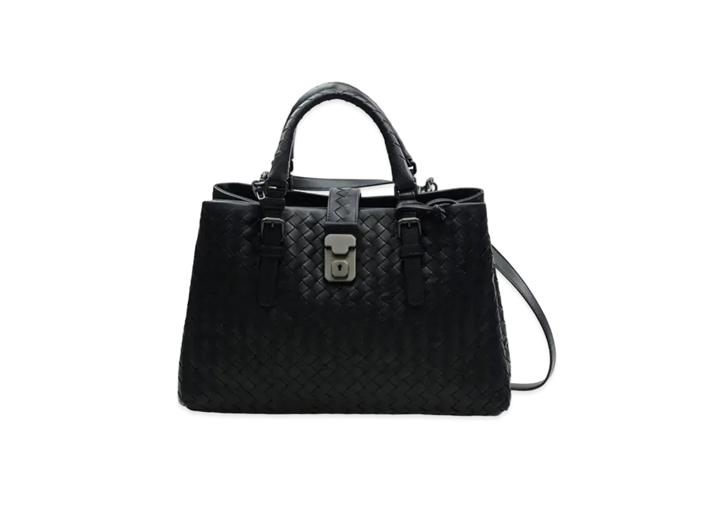 Bottega Veneta Lambskin Hand Bag "Black"