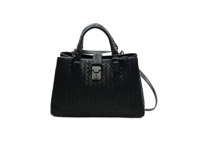 Bottega Veneta Lambskin Hand Bag "Black"