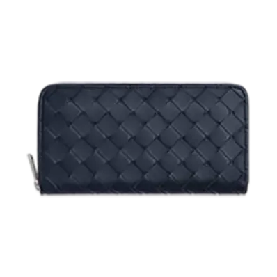 Bottega Veneta Intrecciato Zip Around Wallet "Space"
