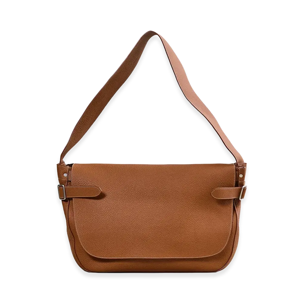 NICENESS L.Hefner Pinnacle Leather Postman Bag "Cognac"