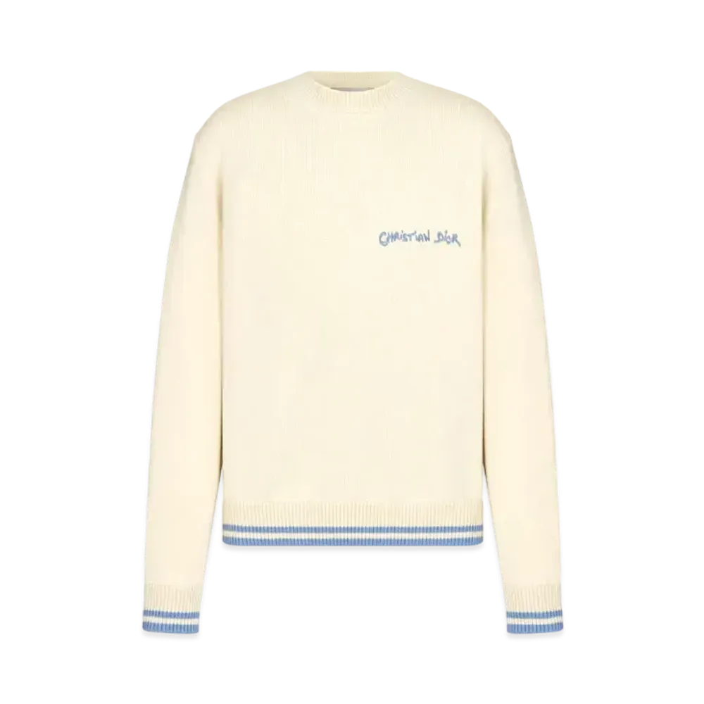 Dior Christian Dior Tag Sweater Wool and Alpaca Knit "Beige"