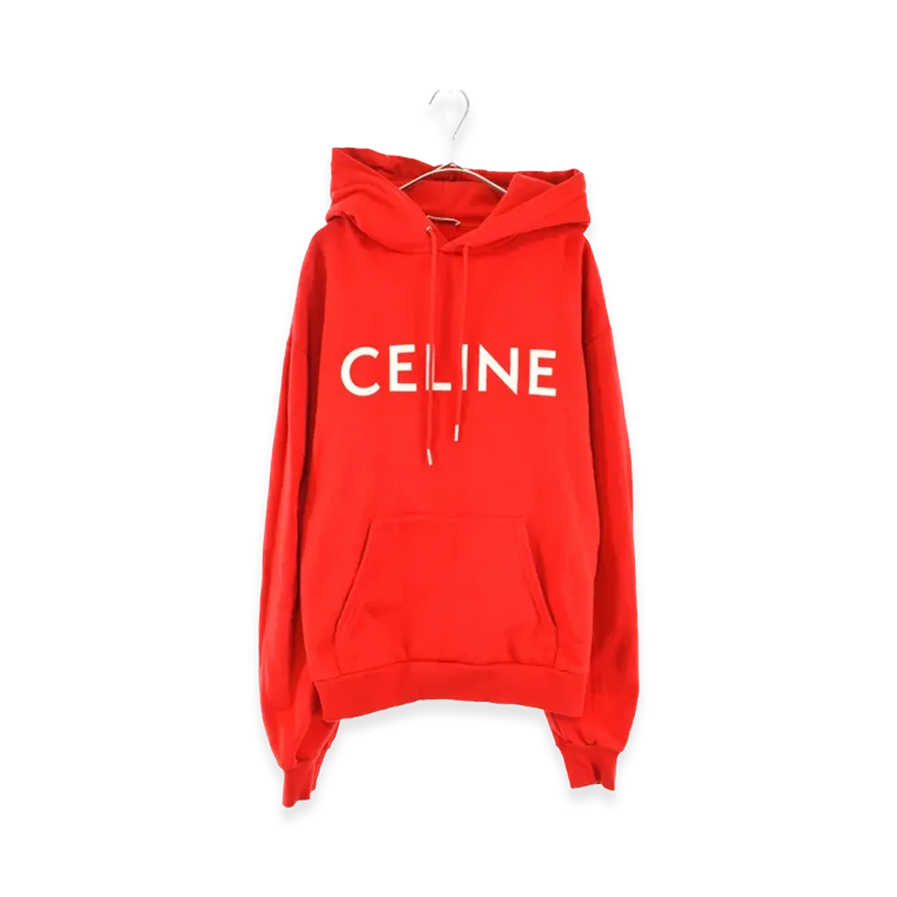 CELINE Loose Sweatshirt / Cotton "Red"