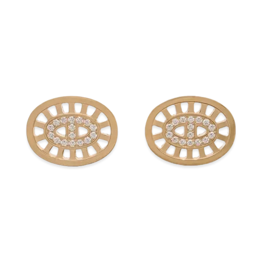 Hermes Chaine D'ancre Divine Diamond Earrings "Pink Gold"
