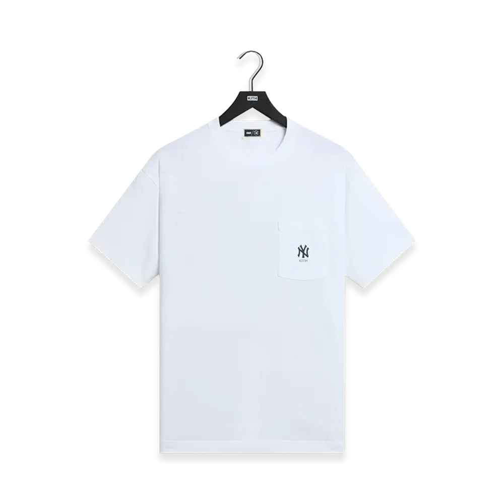 Kith x The New York Yankees Crest Pocket Tee "White"