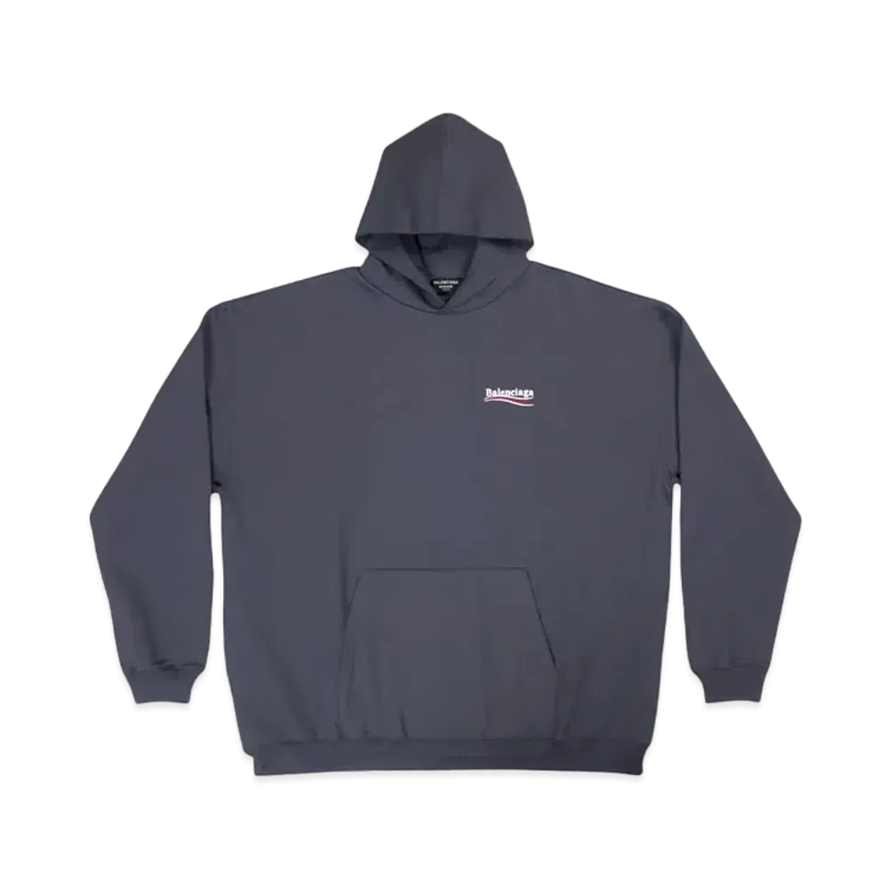 BALENCIAGA Women's Political Campaign Hoodie Large Fit "Grey"