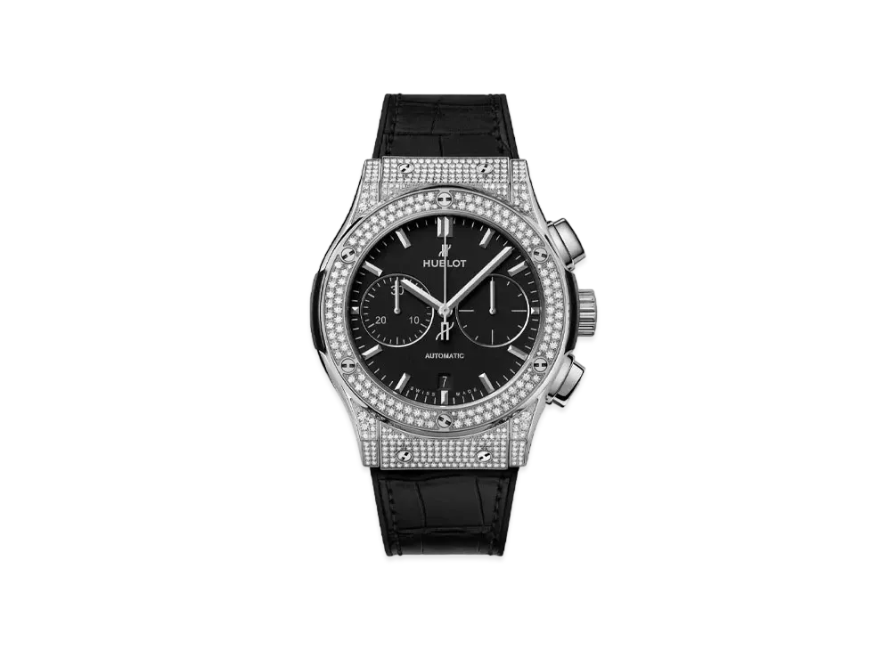 HUBLOT Classic Fusion Chronograph Titanium Pave 42mm