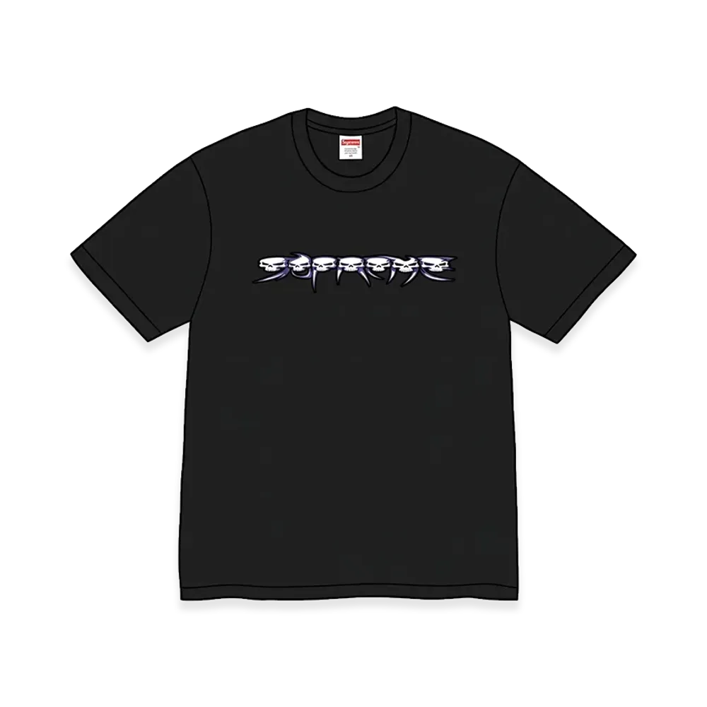 Supreme Skulls Spellout Tee "Black"