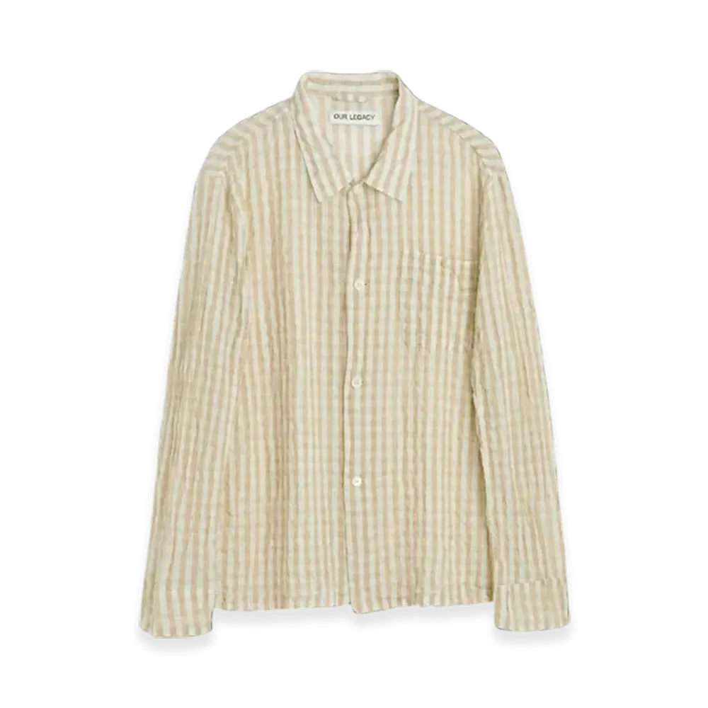 OUR LEGACY Box Shirt "Basque Seersucker Check"